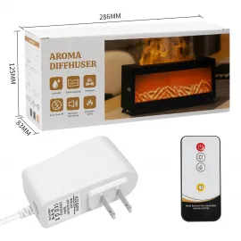 3D Simülasyon Şömine Alev Aromaterapi Makinesi Hava Nemlendirici - Elektrikli - Uzaktan Kumandalı - Gece Lambası