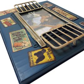 Pencere Tasarımlı Metal Fotoğraf Çerçevesi