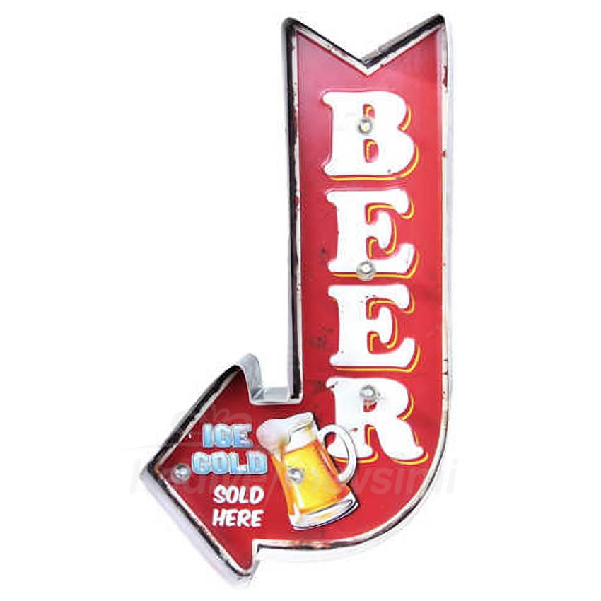 Işıklı Beer Metal Sol Yön Tabelası