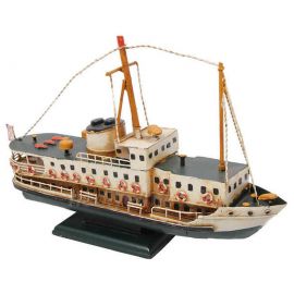 Türk Bayraklı Dekoratif Metal Gemi