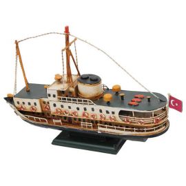 Türk Bayraklı Dekoratif Metal Gemi