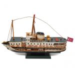 Türk Bayraklı Dekoratif Metal Gemi