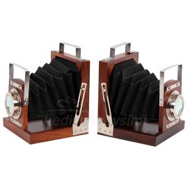 Kamera Tasarımlı Ahşap - Alüminyum Kitap Desteği