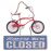 Bisiklet Formlu Open - Close Kapı Yazısı