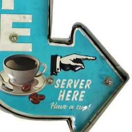 Işıklı Cafe Metal Yön Tabelası