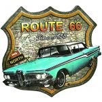 3D Route 66 & Chevrolet Temalı Duvar Panosu