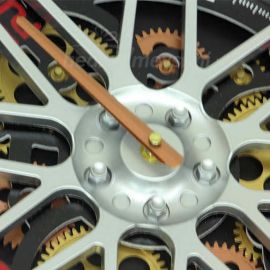 Çarklı Jant Metal Duvar Saati