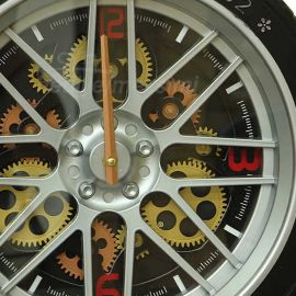 Çarklı Jant Metal Duvar Saati