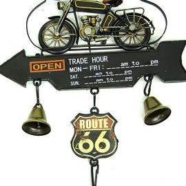 Motosiklet Tasarımlı Route 66 Kapı Çanı