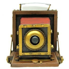 Nostaljik Metal Fotoğraf Makinesi Biblo