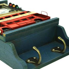 London Otobüs Tasarımlı Ahşap Anahtar Dolabı