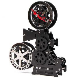 Sinema Projektör Tasarımlı Çarklı Masa Saati