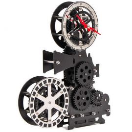 Sinema Projektör Tasarımlı Çarklı Masa Saati
