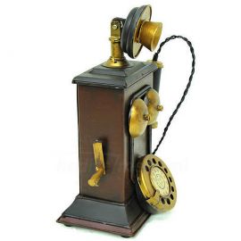 Retro Telefon Tasarımlı Metal Kumbara