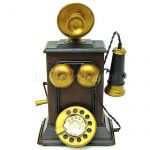 Retro Telefon Tasarımlı Metal Kumbara