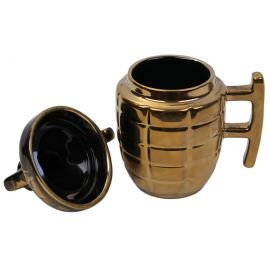 Bomba Tasarımlı Gold Kupa Bardak