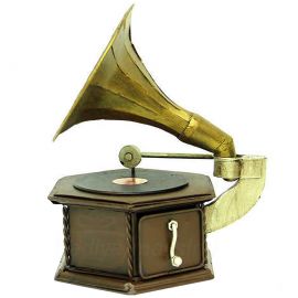 Metal Çekmeceli Dekoratif Gramofon