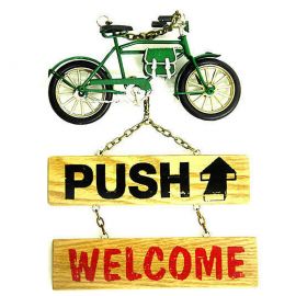 Pull Push Welcome Metal Kapı Yazısı