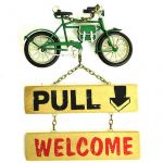 Pull Push Welcome Metal Kapı Yazısı