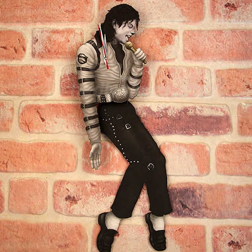 Michael Jackson Sarkaçlı Ahşap Duvar Saati