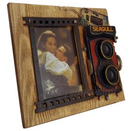 Kamera Tasarımlı Ahşap Fotoğraf Çerçevesi
