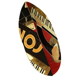 Piyano Temalı Çift Taraflı Retro Kırlent