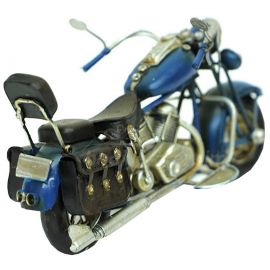 Dekoratif Metal Motosiklet (Mavi)