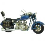 Dekoratif Metal Motosiklet (Mavi)
