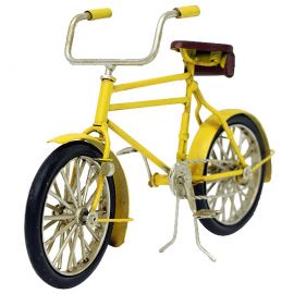 Sarı El Yapımı Dekoratif Metal Bisiklet