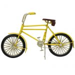 Sarı El Yapımı Dekoratif Metal Bisiklet