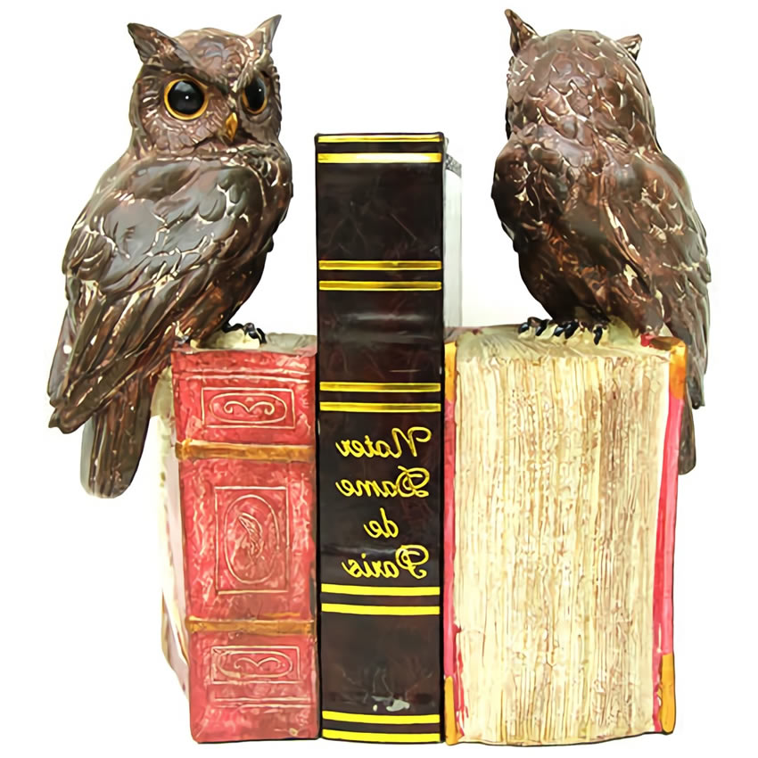Baykuş ve Kitap Tasarımlı Dekoratif Stoper