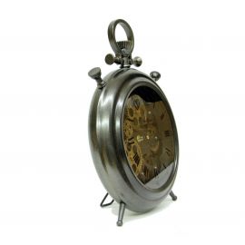 Köstek Saat Tasarımlı Çarklı Metal Masa Saati