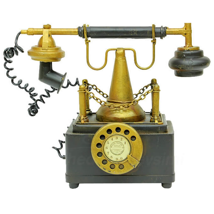 Metal Dekoratif Kumbaralı Telefon Metal Dekoratif Kumbaralı Telefon