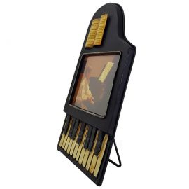 Piyano Tasarımlı Metal Fotoğraf Çerçevesi