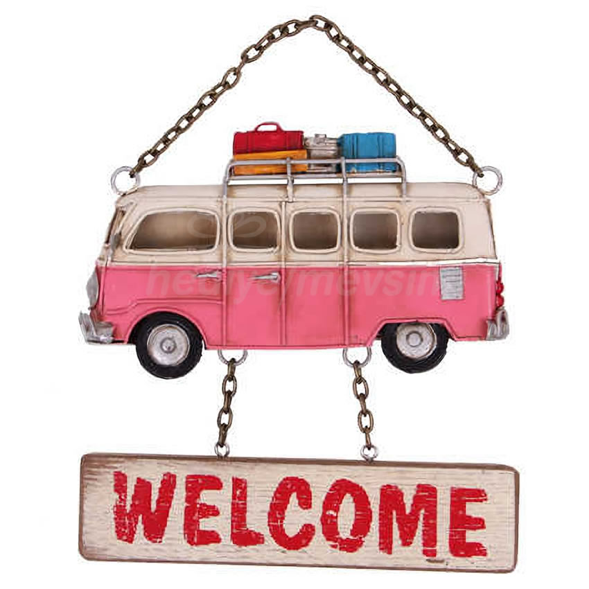 Minibüs Tasarımlı Welcome Kapı Yazısı