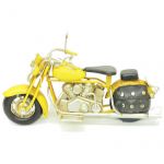 Sarı Vintage Metal Chopper Motosiklet