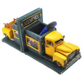 Kamyon Tasarımlı Kalemlikli Çerçeveli Kitap Stoperi Bookend