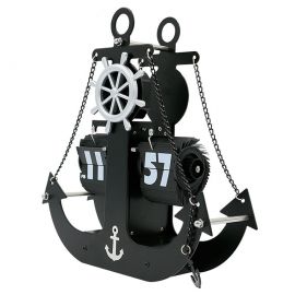 Çapa Tasarımlı Metal Flip Masa Saati