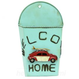 Welcome Home Metal Dekoratif Saksı