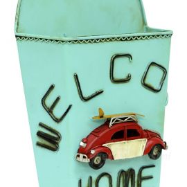 Welcome Home Metal Dekoratif Saksı