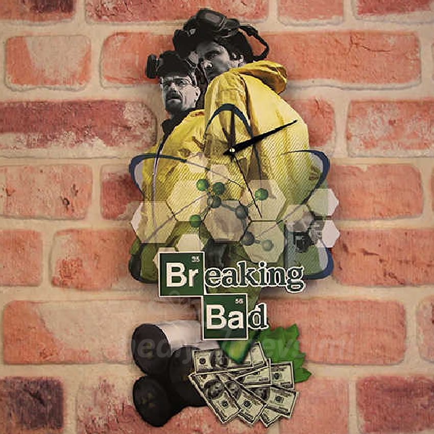 Breaking Bad Sarkaçlı Ahşap Duvar Saati Breaking Bad Sarkaçlı Ahşap Duvar Saati