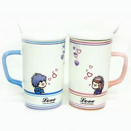 Kapaklı 2'li Kupa Bardak Seti