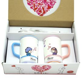 Kapaklı 2'li Kupa Bardak Seti