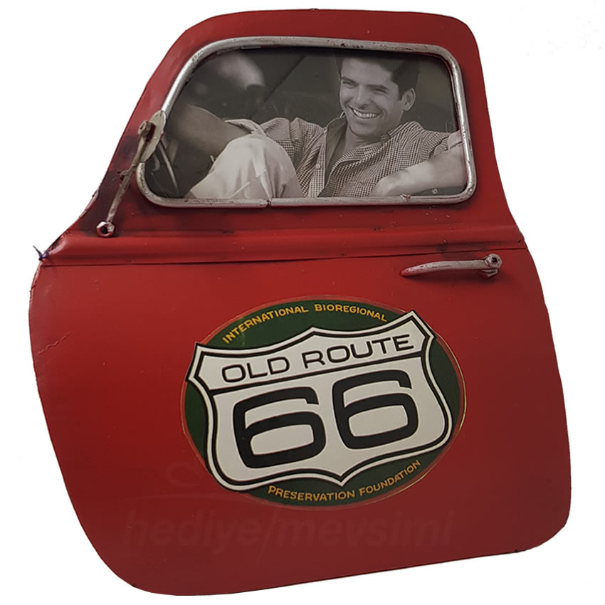Old Route 66 Araba Kapısı Fotoğraf Çerçevesi Old Route 66 Araba Kapısı Fotoğraf Çerçevesi