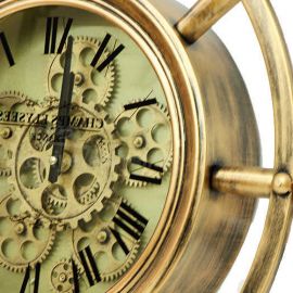 Dümen Tasarımlı Metal Duvar Saati