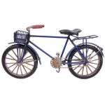 Ön Sepetli Koyu Mavi Dekoratif Metal Bisiklet