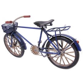 Ön Sepetli Koyu Mavi Dekoratif Metal Bisiklet