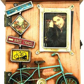 Bisiklet Tasarımlı Çerçeveli Anahtar Dolabı