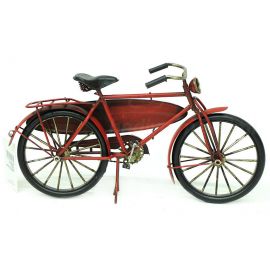 Sörf Tahtalı Kırmızı Dekoratif Metal Bisiklet 