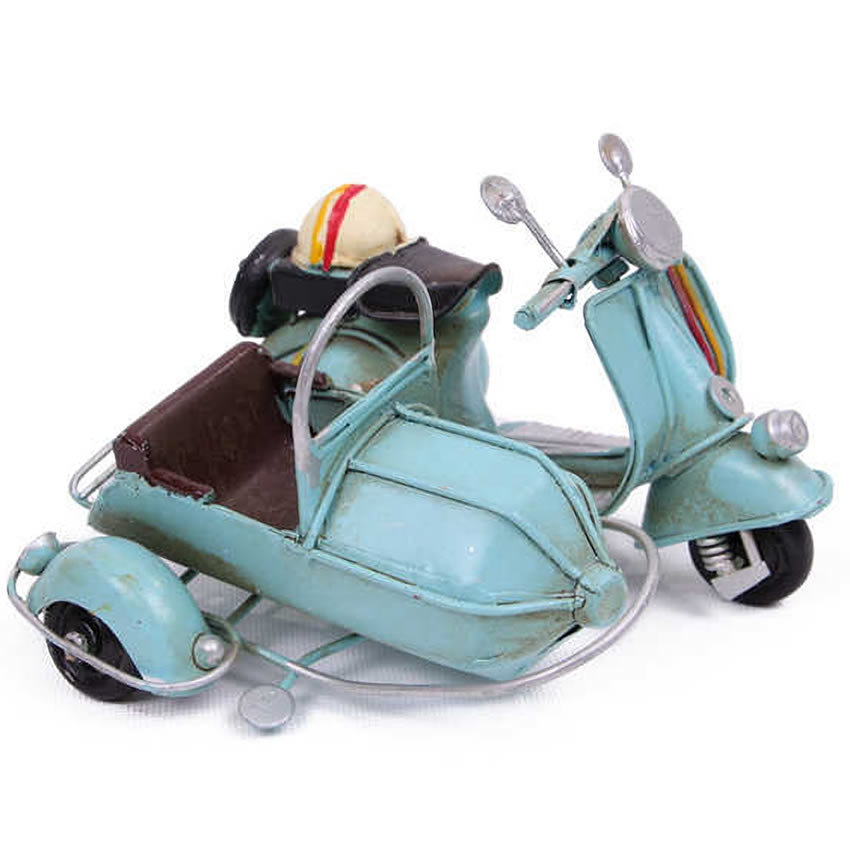 Dekoratif Sepetli Metal Vespa Scooter